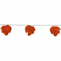 Northlight 10-Count LED Maple Leaves Fall Harvest Fairy Lights, 5.5', Copper Wire