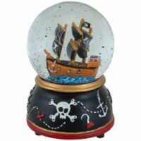Northlight 5 Children's Musical Pirate Ship at Sea Snow Globe
