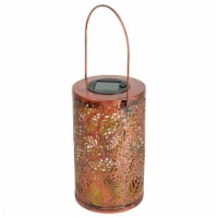 Northlight 34864967 8 in. Bronze Foliage Outdoor Solar Lantern with Handle