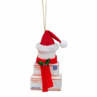 Northlight 4.5 White and Red USPS Priority Mail Stacked Packages Santa Hat Christmas