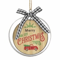 Northlight 4  Wood  Merry Christmas Fresh Cut Trees  Ornament