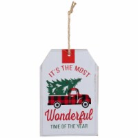 Northlight 6  Most Wonderful Time of the Year Christmas Tag Sign Ornament