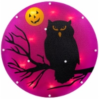 Northlight 13.75 Lighted Black Owl Halloween Window Silhouette Decoration