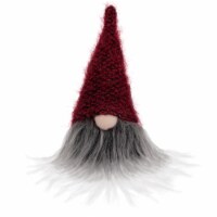Northlight 5.5  Burgundy Knit Gnome Christmas Figure