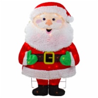 Northlight 32 Lighted 2D Chenille Santa Outdoor Christmas Decoration