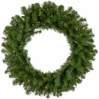 Northlight Pre-Lit LED Rockwood Pine Artificial Christmas Wreath, 24-Inch, Warm White Lights