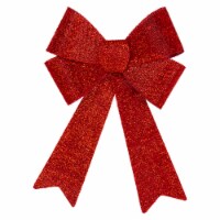 Northlight 18  Red Tinsel 4-Loop Bow Christmas Decoration