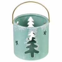 Northlight 4.25  Green Christmas Tree Cutout Tea Light Candle Holder