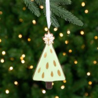 Northlight 4.5 Green and Gold Christmas Tree Hanging Ornament
