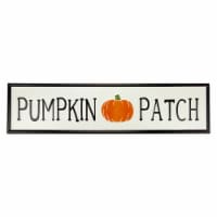 Northlight 31.5 Black and Orange Pumpkin Patch Metal Autumn Sign