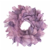 Northlight Layered Feather Christmas Wreath - 10 - Purple - Unlit Perspective: Main