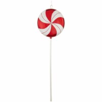 Northlight 42  Red Pinwheel Lollipop with Iridescent Glitter Shatterproof Commercial
