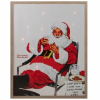 Northlight 19  Lighted Norman Rockwell 'Santa Eating Milk and Cookies' Christmas Wall Art