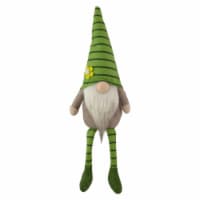 Northlight 16  Green Striped Springtime Gnome with Crossed Legs