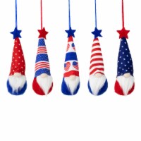 Northlight Set of 5 Patriotic 4th of July Americana Gnome Ornaments 6.5
