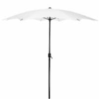 Northlight 35127427 8.85 ft. Outdoor Patio Lotus Umbrella with Hand Crank, White Perspective: Main