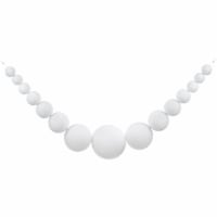 Northlight 6' White Shiny and Matte Shatterproof Ball Christmas Swag