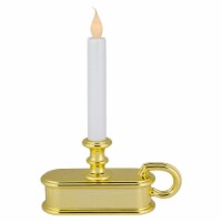 Northlight 9.5  Pre-Lit LED White Lighted Christmas Candle Lamp with Gold Handle Base