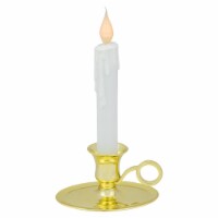 Northlight 8  Pre-Lit LED White Lighted Christmas Candle Lamp with Oval Handle Base