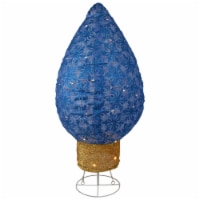 Northlight 32 Blue LED Lighted Retro Light Bulb Outdoor Christmas Decoration