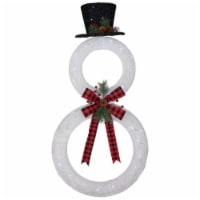Northlight 48 LED Lighted Wreath Snowman Outdoor Christmas Decoration