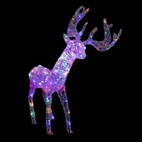 Northlight 46.5  Color Changing LED Commercial Grade Acrylic Reindeer Outdoor Christmas