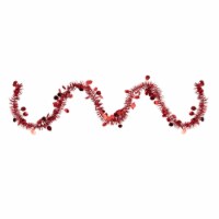 Northlight 50' x 1.5 Red Tinsel Christmas Garland with Polka Dots - Unlit