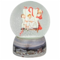 Northlight 6.5 Norman Rockwell 'Santa Looking at Two Sleeping Children' Christmas Snow Globe