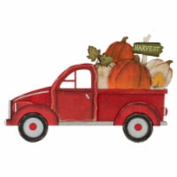 Northlight 14 Red Truck with Pumpkins Fall Harvest Sign Decoration