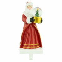 Northlight 8.75  Old-World Santa with Water Globe Christmas Stocking Holder