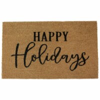 Northlight Natural Coir  Happy Holidays  Christmas Doormat 18  x 30