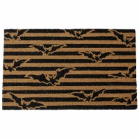Northlight Natural Coir Flying Bats Halloween Doormat 18  x 30
