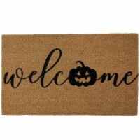 Northlight Natural Coir Pumpkin Welcome Halloween Doormat 18 x 30