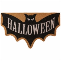 Northlight Natural Coir Halloween Bat Shaped Doormat 18 x 30