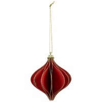 Northlight 4.25  Glittered Red Onion Christmas Ornament
