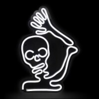 Northlight 15 White LED Lighted Neon Style Skeleton Halloween Window Silhouette