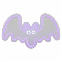 Northlight 15 Purple LED Lighted Neon Style Purple Bat Halloween Window Silhouette