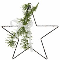 Northlight 11 LED Lighted Star with Rosemary Sprig Christmas Decoration, Warm White Lights