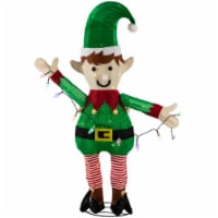 Northlight 34.25 LED Lighted Elf Holding Christmas Lights Outdoor Yard Decoration