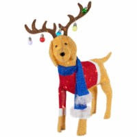 Northlight 36.5 LED Lighted Dog Wearing Antlers Christmas Outdoor Yard Decoration
