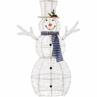 Northlight 48 LED Lighted Silver Mesh Snowman Outdoor Twinkling Christmas Decoration