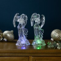 Northlight Set of 2 LED Lighted Color Changing Angel Christmas Decorations 9