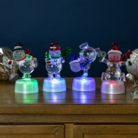 Northlight Set of 4 LED Lighted Color Changing Snowmen Christmas Decorations 4.25