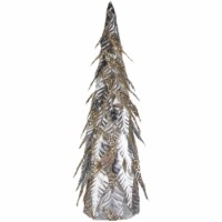Northlight 26 Platinum and Champagne Sequins Table-Top Layered Christmas Cone Tree