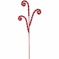 Northlight 27 Red and White Candy Cane Curls Christmas Spray