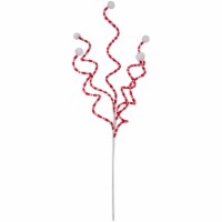 Northlight 24 Red and White Striped Candy Cane Curls Christmas Spray