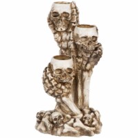 Northlight 12 Triple Skulls Halloween Tea Light Candle Holder
