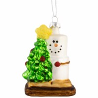 Northlight 3.25 Smore with Tree Glass Christmas Ornament