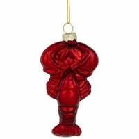 Northlight 3.5 Shiny Red Lobster Glass Christmas Hanging Ornament