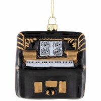 Northlight 3 Black and Gold Organ Glass Christmas Ornament